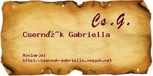 Csernák Gabriella névjegykártya